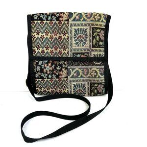 Danny K Purse Beverly Hills Crossbody Bag Floral Tapestry Travel Organizer Purse